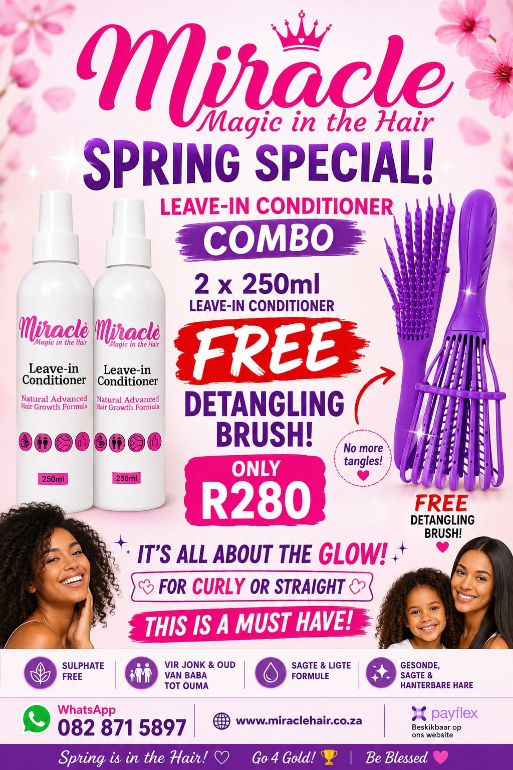 Leave In Conditioner Combo Free Detangling Brush