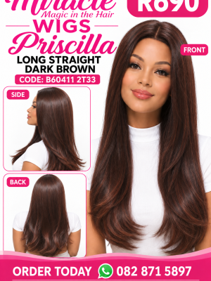 Priscilla Long Brown Priscilla Dark Brown Long